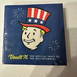 2018 Fallout‎ Tricentennial Vault 76 Door Blue Rubber Coasters Set Of 4